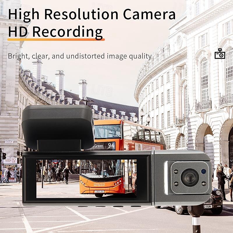 K1 1080p Новый дизайн / HD / с задней камерой Автомобильный видеорегистратор 170° Широкий угол КМОП-структура 3 дюймовый IPS Капюшон с WIFI / GPS / Ночное видение 4 инфракрасных LED 2025 - $96.99 –P3