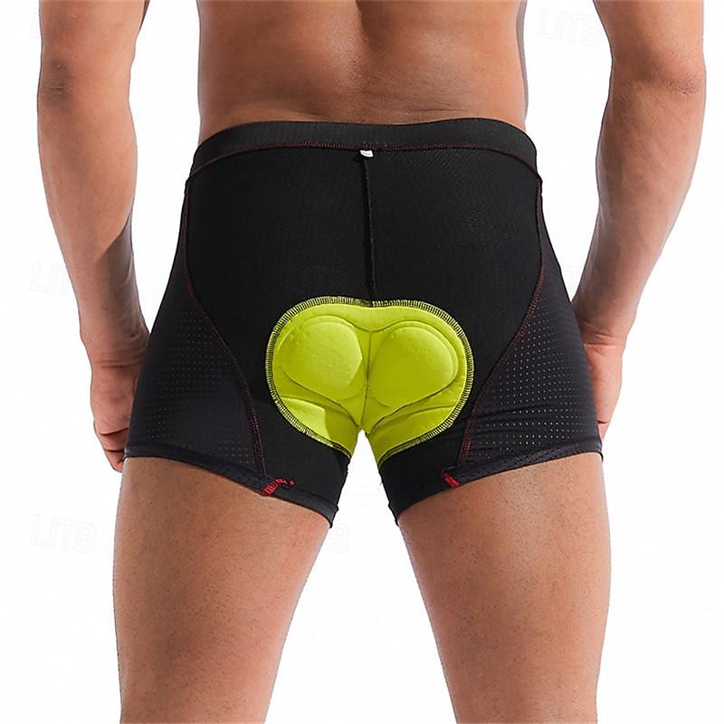WOSAWE Voor heren Fietsbroek Gevoerde wielrenshorts Fietsen Short / Broekje Gewatteerde shorts Strak Sport Ademend Sneldrogend Hoge Elasticiteit Comfortabel Zwart Geel Kleding Wielrenkleding 2025 - $20.99 –P9