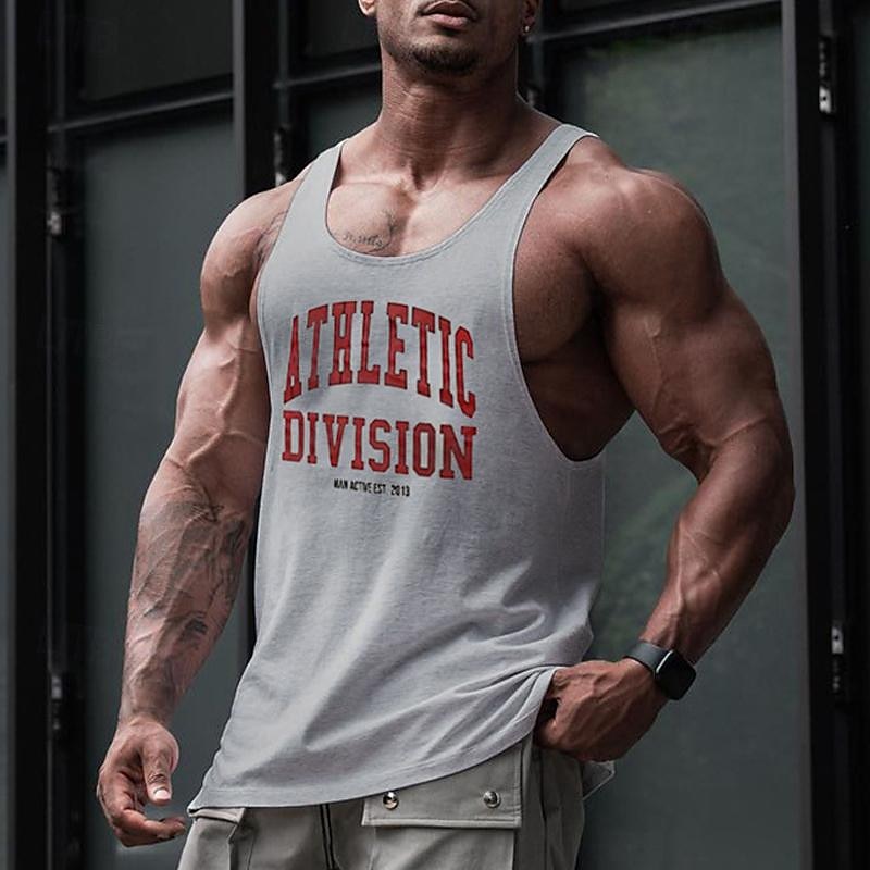 Per uomo Lettera Canotta da allenamento Canotta da corsa Canotta da palestra Estate Senza Maniche Casuale Athleisure Asciugatura Rapida Morbido Traspirante Allenamento in Palestra Corsa Camminata del 2026 a $16.49 –P1