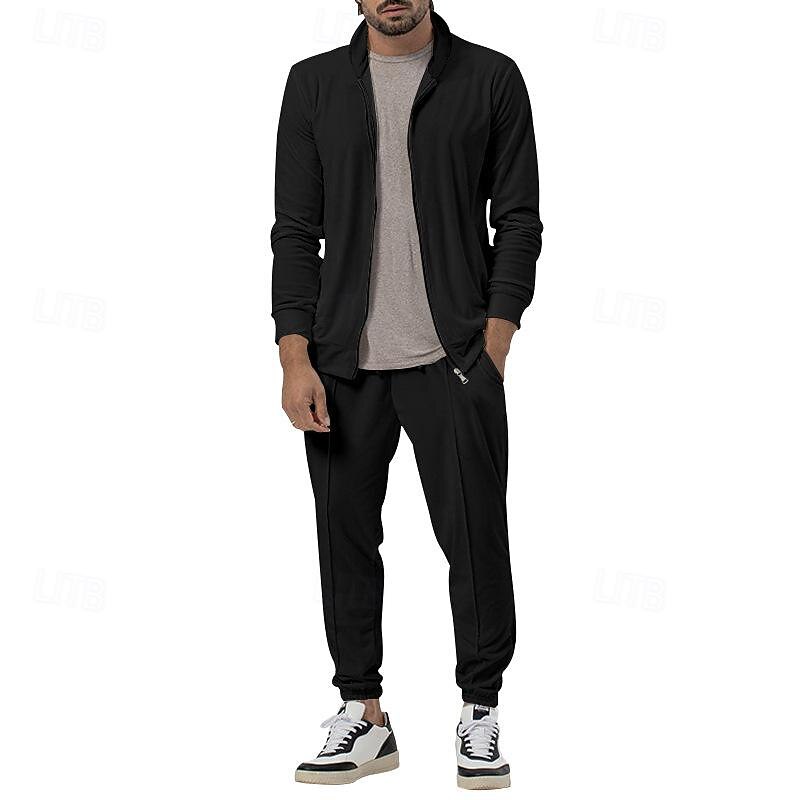 Per uomo Tuta Da Ginnastica Tuta da jogging 2 pezzi Zip intera Informale Autunno Manica lunga Traspirante Morbido Fitness Allenamento in palestra Corsa abbigliamento sportivo Abbigliamento sportivo del 2025 a $37.99 –P5