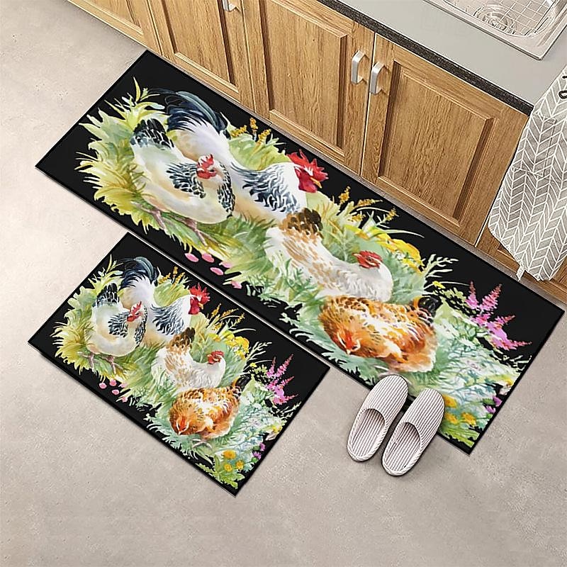 farma kuře kobereček kuchyňská podložka protiskluzová olejivzdorná podložka do obývacího pokoje koberec vnitřní venkovní podložka ložnice výzdoba koupelna podložka vchod kobereček podložka pod dveře 2025 - $15.99 –P13