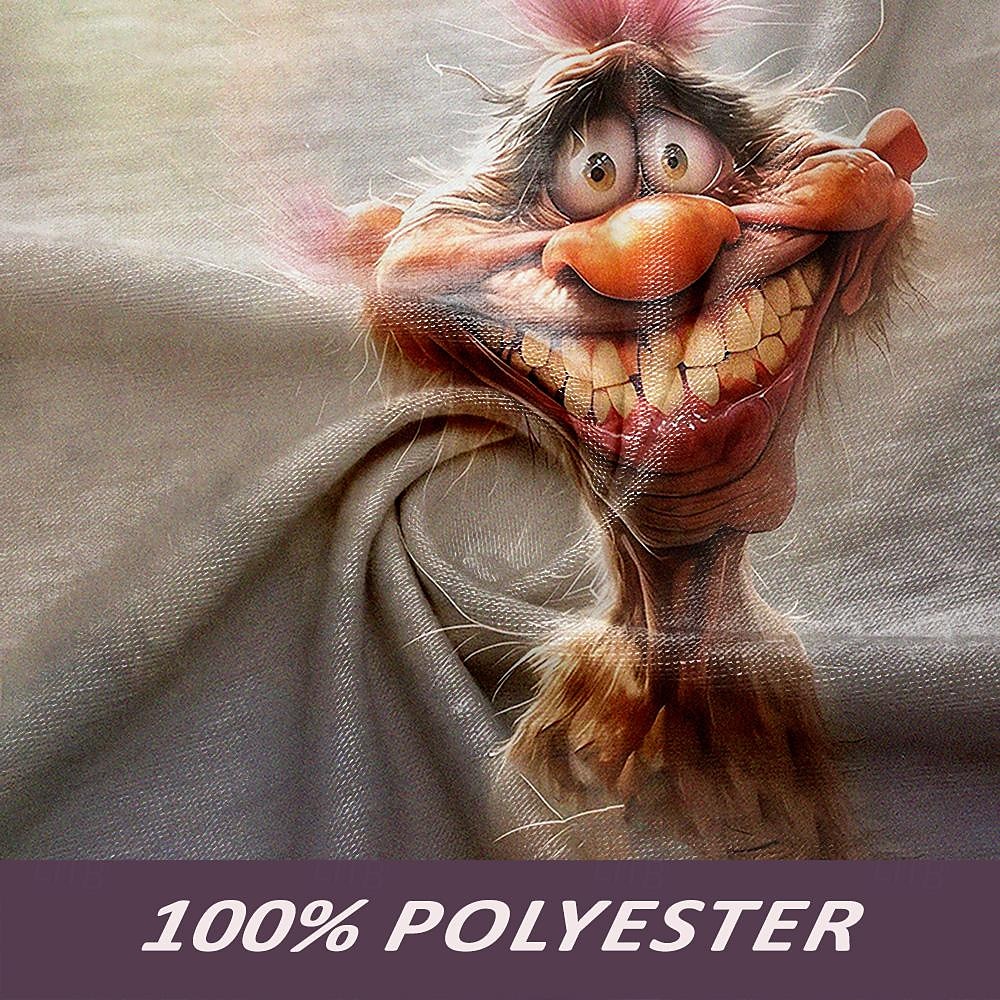 Herr Djur Rolig T-shirt Henleytröja Långärmad T-shirt 3D-tryck Rund hals Skjorta Designer Retro / vintage Gata Ledigt Dagligen Grå Sommar Vår Höst Kläder S M L XL XXL 3XL 2025 - $19.99 –P3