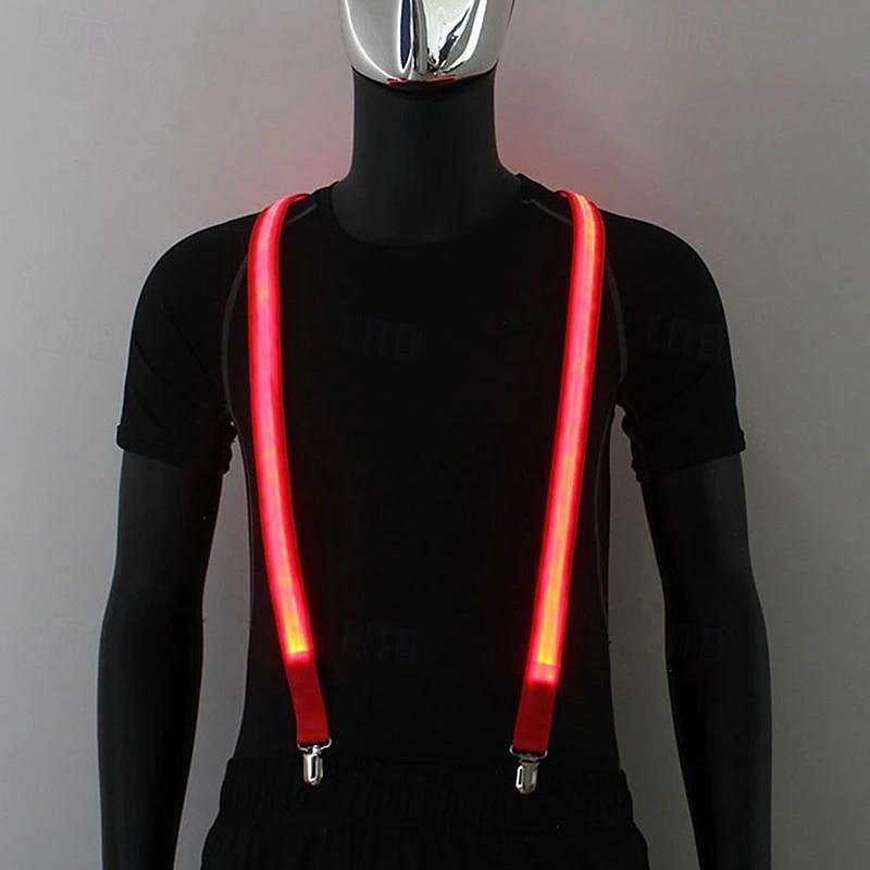 1 conjunto de gravata borboleta com led brilhante, conjunto para festa masculina, halloween, natal, casamento, festival, bar, decoração de festa de 2025 por $19.99 –P9