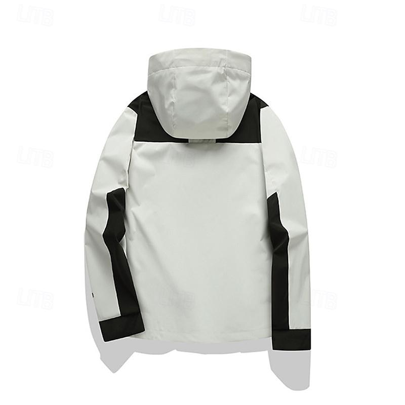 Hombre Chaqueta Softshell Chaqueta para senderismo Al aire libre Bloque de color Resistente al Viento Resistente al Agua Chaqueta cortavientos Viaje Negro Marfil Verde Gris 2025 - $34.39 –P6