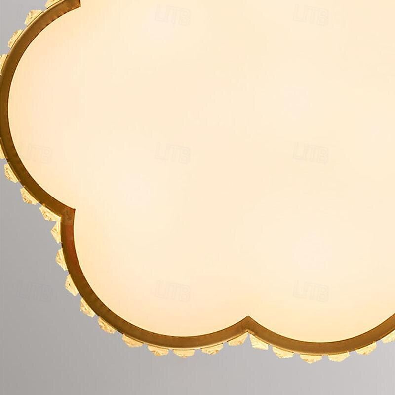 plafoniere a led plafoniera in cristallo sorgente luminosa a 3 colori 30/40 / 50cm fiore a 3 luci montaggio ad incasso dimmerabile moderno stile nordico cristallo metallo e27 per camera da letto del 2025 a $136.99 –P5