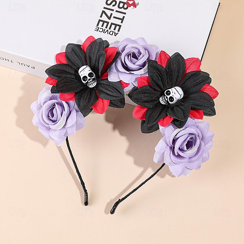 fascia per capelli con corna di teschio di halloween, decorazione per feste, accessori per capelli del 2025 a $17.49 –P11