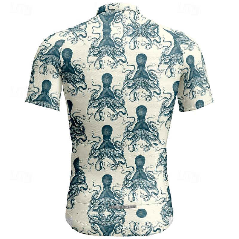 Voor heren Wielrenshirt Grafisch dier Korte mouw Fietsen T-shirt Shirt Kleding Bovenlichaam met 3 achterzakken Bergracen Sneldrogend Ademend Sport Donkerblauw Kleding 2026 - $30.99 –P2