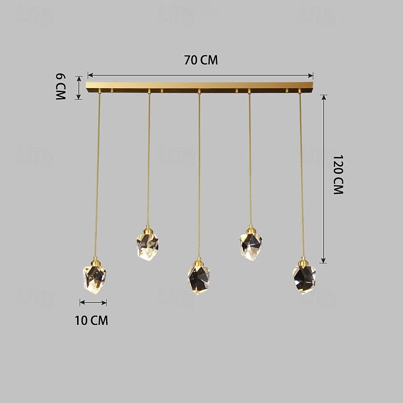 LED Pendant Light Dimmable  1/3/5/7/10/15-Light Nordic Glass Ball Home Decor Modern Crystal Chandelier Simple Home Decoration Chandelier Dining Room Bar Counter 85-265V ONLY DIMMABLE WITH REMOTE CONTROL 2025 - $67.99 –P6