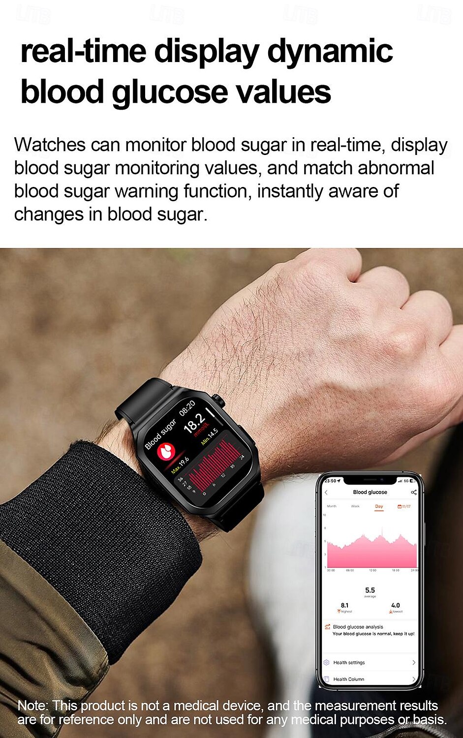 iMosi ET280 Smart Watch 2.04 inch Smartwatch Fitness Running Watch Bluetooth ECG+PPG Temperature Monitoring Pedometer Compatible with Android iOS Women Men Hands-Free Calls Waterproof Media Control 2025 - $74.99 –P5