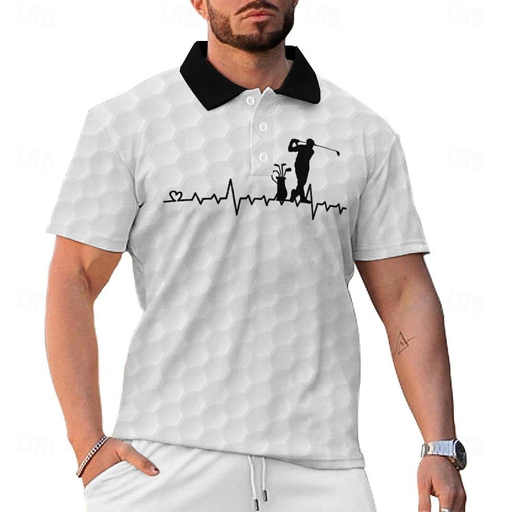Carnaval Bărbați Manșon scurt Tricouri de polo Casual Purtare Zilnică Antrenament Folosire Profesională peluză Primavara vara Alb 2026 - $23.99 –P1