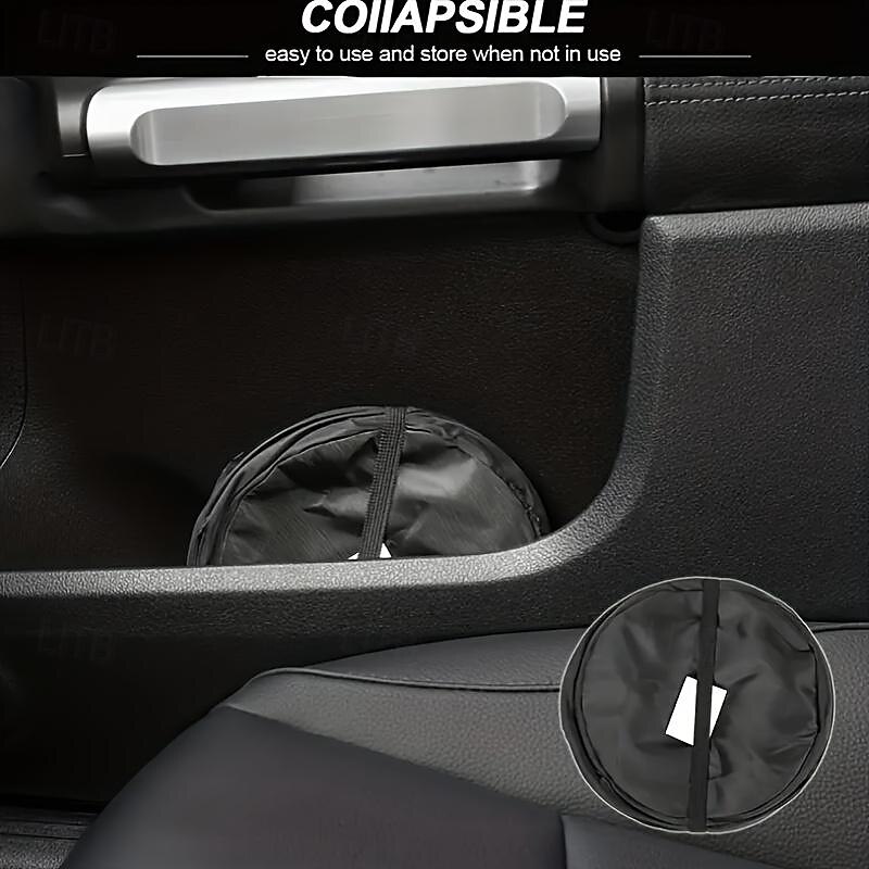 pattumiera portatile per auto: organizer pieghevole per seggiolino auto, contenitore per la pasta, secchio a spirale, contenitore per rifiuti compatto e conveniente per veicoli del 2025 a $9.49 –P5