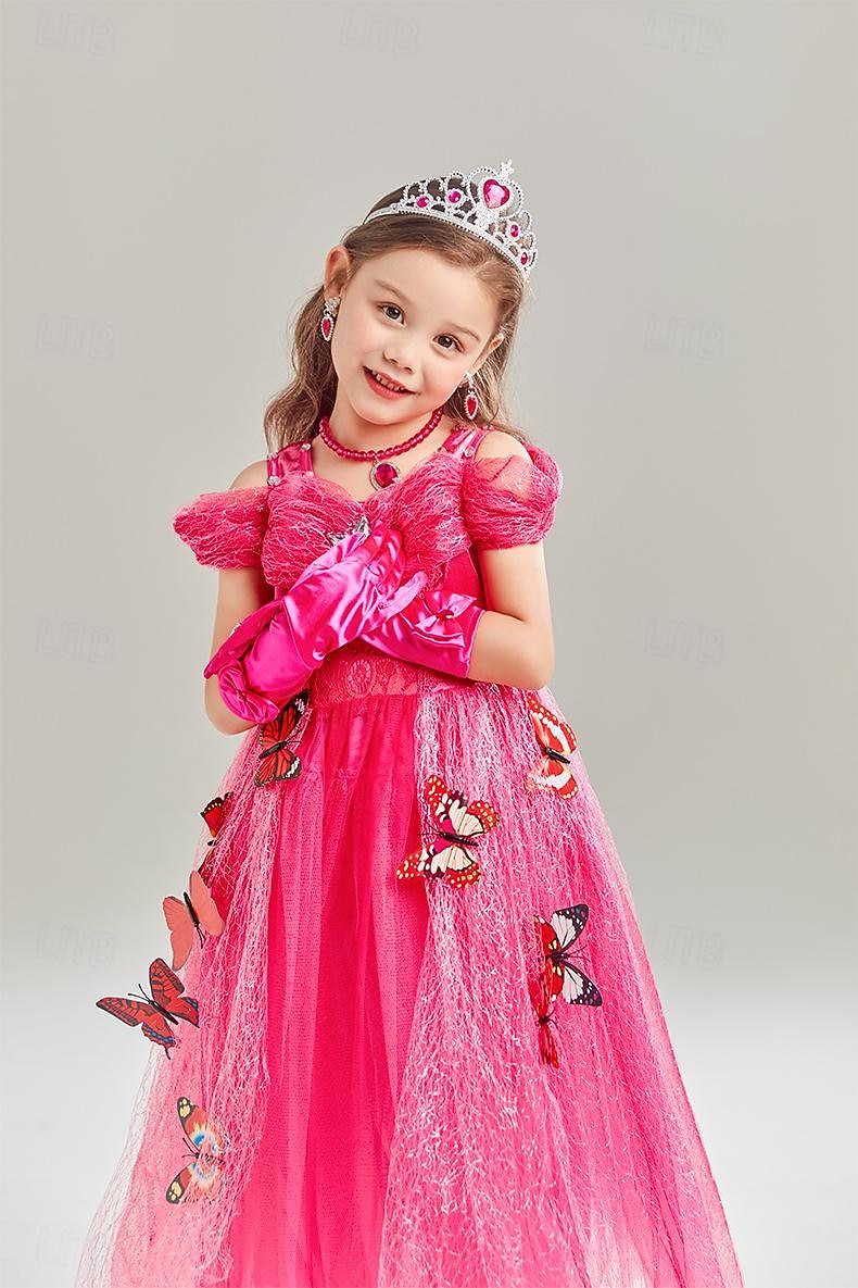 Bella Durmiente Cuento de hadas Aurora Gavanza Vestido de niña de