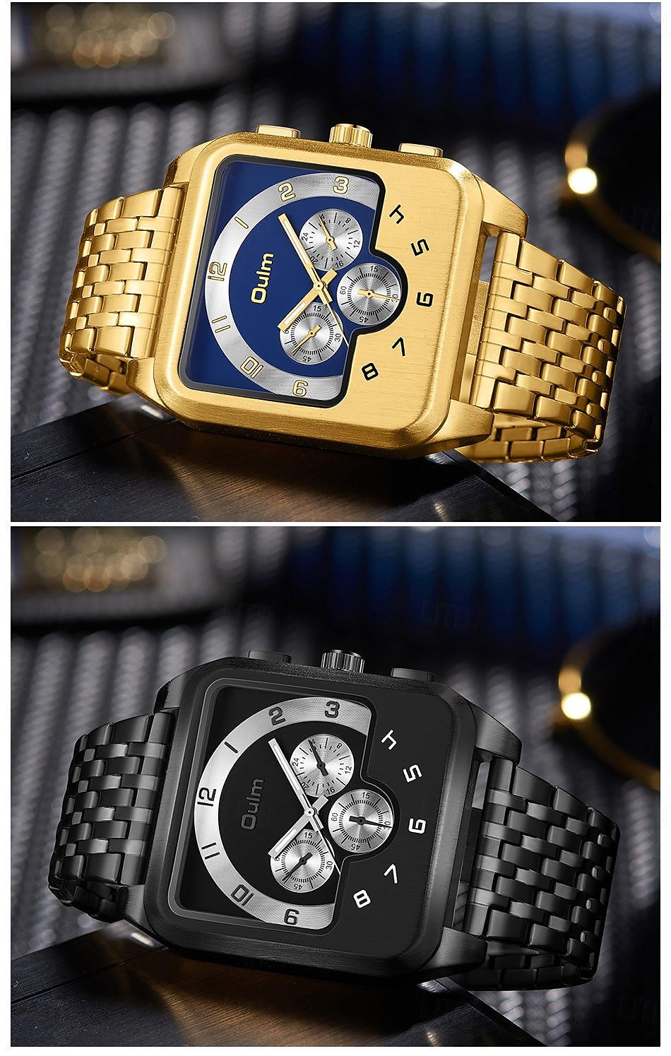 Montre à Quartz Oulm pour hommes Montre de Sport en plein air Mode Casual Lumineux Étanche Décoration Montre en acier de 2025 ? $31.99 –P3