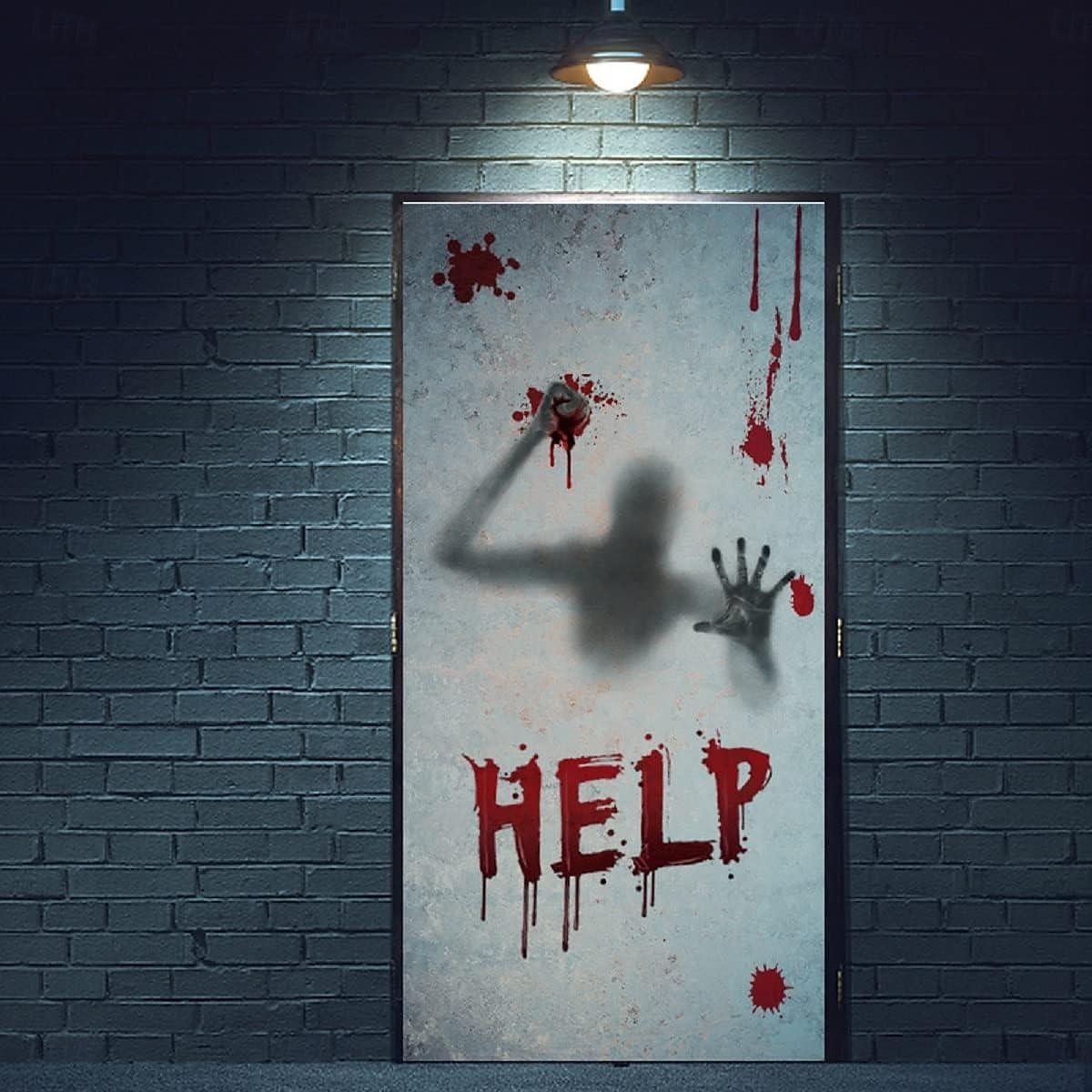 חלון ליל כל הקדושים נצמד מדבקות לחתוך מפחיד ליל כל הקדושים נקבה טביעת רגל של דם רפאים טביעת יד חלון נצמד קישוטים דו צדדיים 2025 - $8.99 –P3