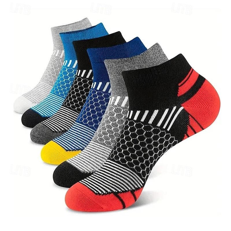 Herr 6 par Multipack Socka Löparstrumpor Vardagliga strumpor Svart Vit Färg Geometrisk Sport & Utomhus Dagligen Semester Grundläggande Medium Vår Höst Mode Ledigt 2025 - $8.99 –P2