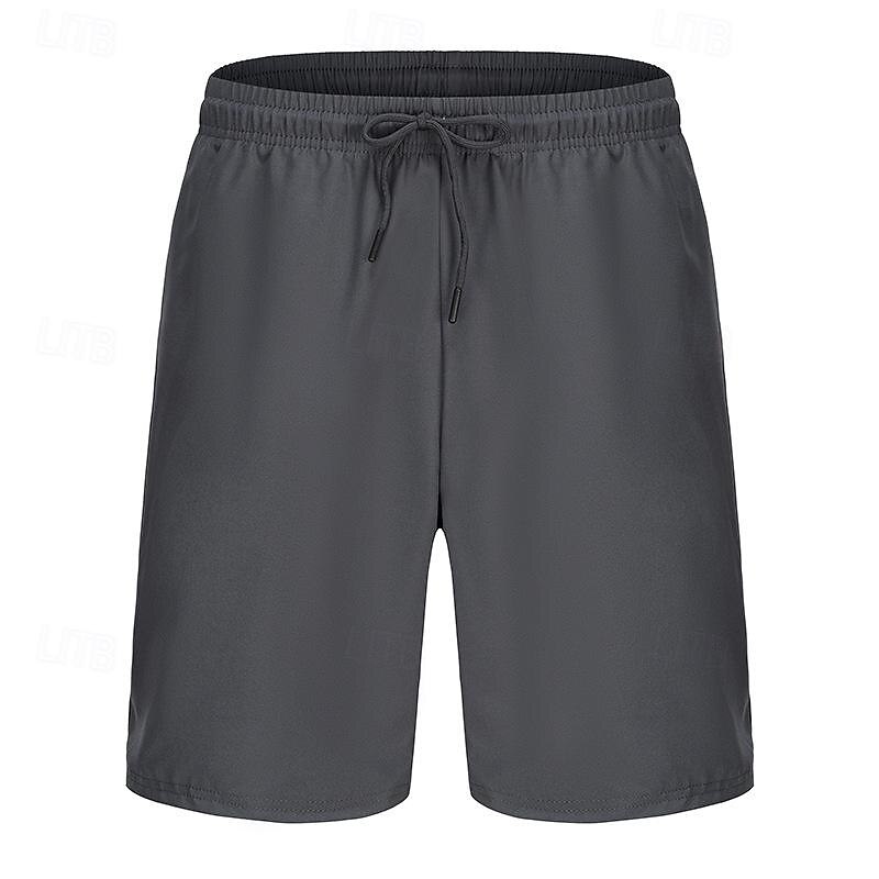 Homens Shorts de moletom Calção Shorts de verão Bolsos Com Cordão Cintura elástica Tecido Conforto Curto Esportes Diário Para Noite Moda Casual Preto Cinzento Micro-Elástica de 2025 por $13.49 –P9