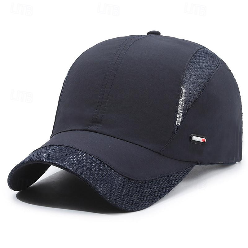 Herr Basebollkeps Solhatt Trucker Hat Svart Marinblå Chinlon Lappverk Mode Ledigt Gata Dagligen Färgblock Justerbara Solskyddskräm Andningsfunktion 2025 - $5.49 –P7