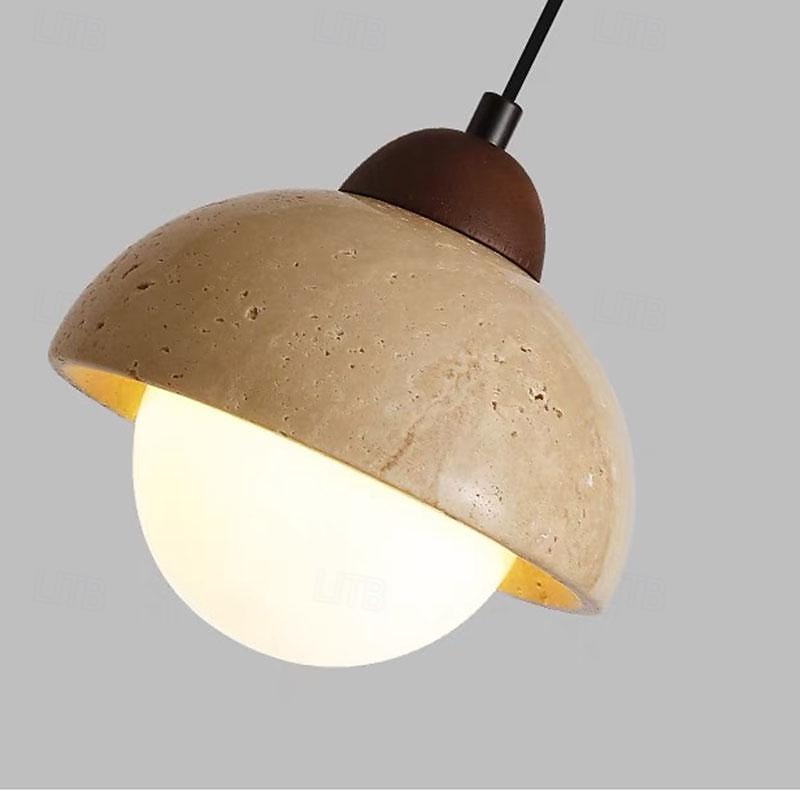 led pandantiv piatra alb cald 15cm 1 lumina minimalist abajur metalic candelabru circular din marmura lampa de tavan in stil chinezesc pentru veranda balcon coridor 110-240v 2026 - $146.99 –P3