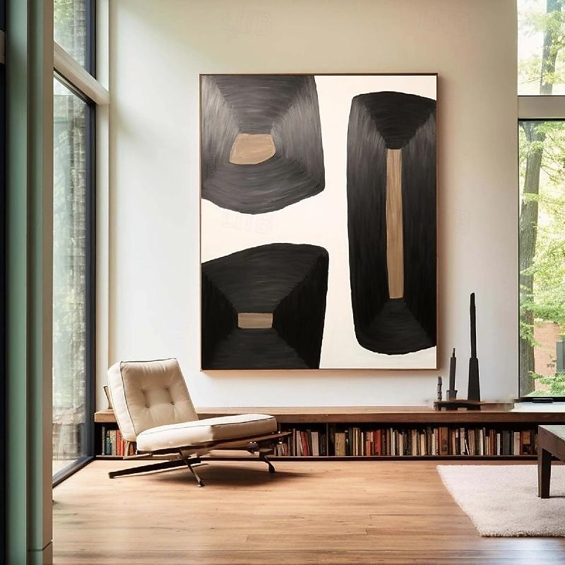 abstrakte schwarze Gemälde, handgemalte abstrakte schwarze Gemälde auf Leinwand, reich strukturierte Acrylmalerei, moderne Wandkunst, handgemaltes Kunstwerk für die Wanddekoration im Wohnzimmer 2025 - $108.99 –P3