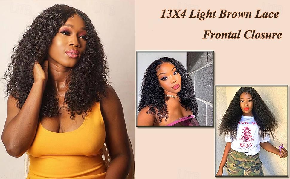 Yavida Brasilianisches Haar Gratis Teil / 13x4 Spitzenfront / Spitzenfront Lockig Freier Teil Mittelscheitel / Tiefer Scheitel Schweizer Spitze Remy Echthaar Damen mit Babyhaaren / Natürlich 2026 - $111.99 –P9