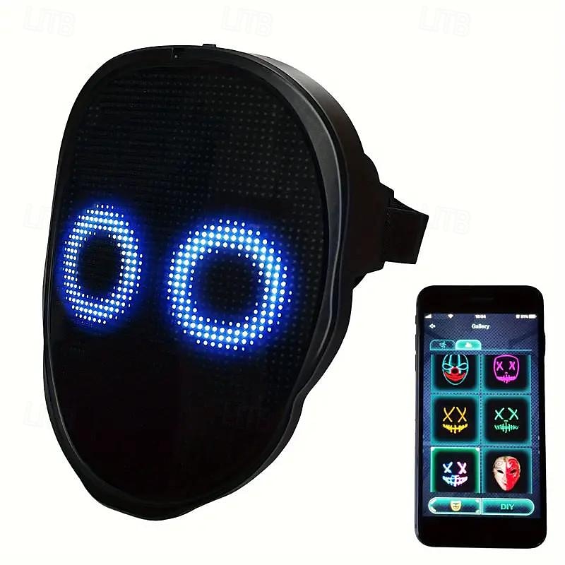 2025年 フルカラー LED ライトマスク フェイスマスク パーティー バー 小道具 アプリ 編集 小道具  コレクション – $116.99 –P6