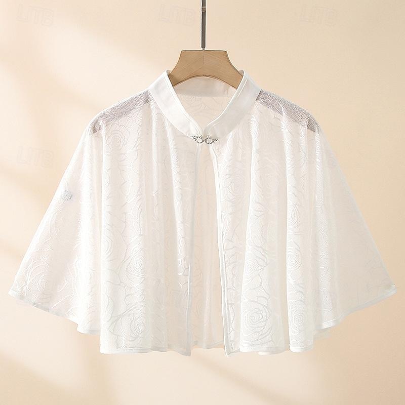 Women's Wrap Elegant Luxury Sleeveless Polyester Wedding Wraps With Lace For Wedding Summer 2025 - $20.99 –P4
