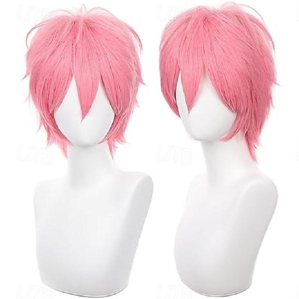 perruque cosplay courte hérissée duveteuse résistante à la chaleur en cheveux synthétiques en couches pour hommes et femmes, perruque de fête de carnaval de 2025 ? $19.49 –P3