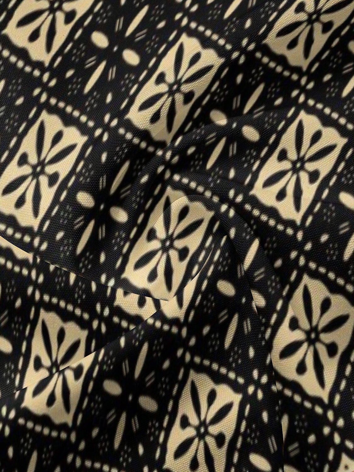 Herren Ethnisch Blumen / Pflanzen Knopfhemd Kurzarm Brautkleider schlicht Ausgehen Wochenende Frühling Sommer Hemdkragen Print Schwarz 2025 - $20.99 -P5