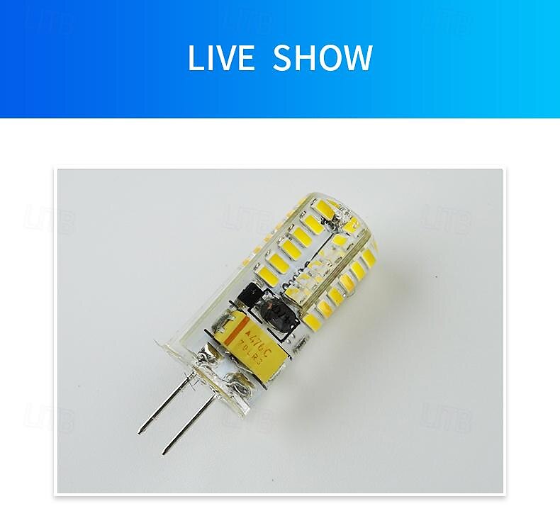6pcs G4 LED Bi-pin Lights 400Lumens 4W 48LED Beads SMD 3014 Warm White White 12 V 2025 - $18.49 –P8
