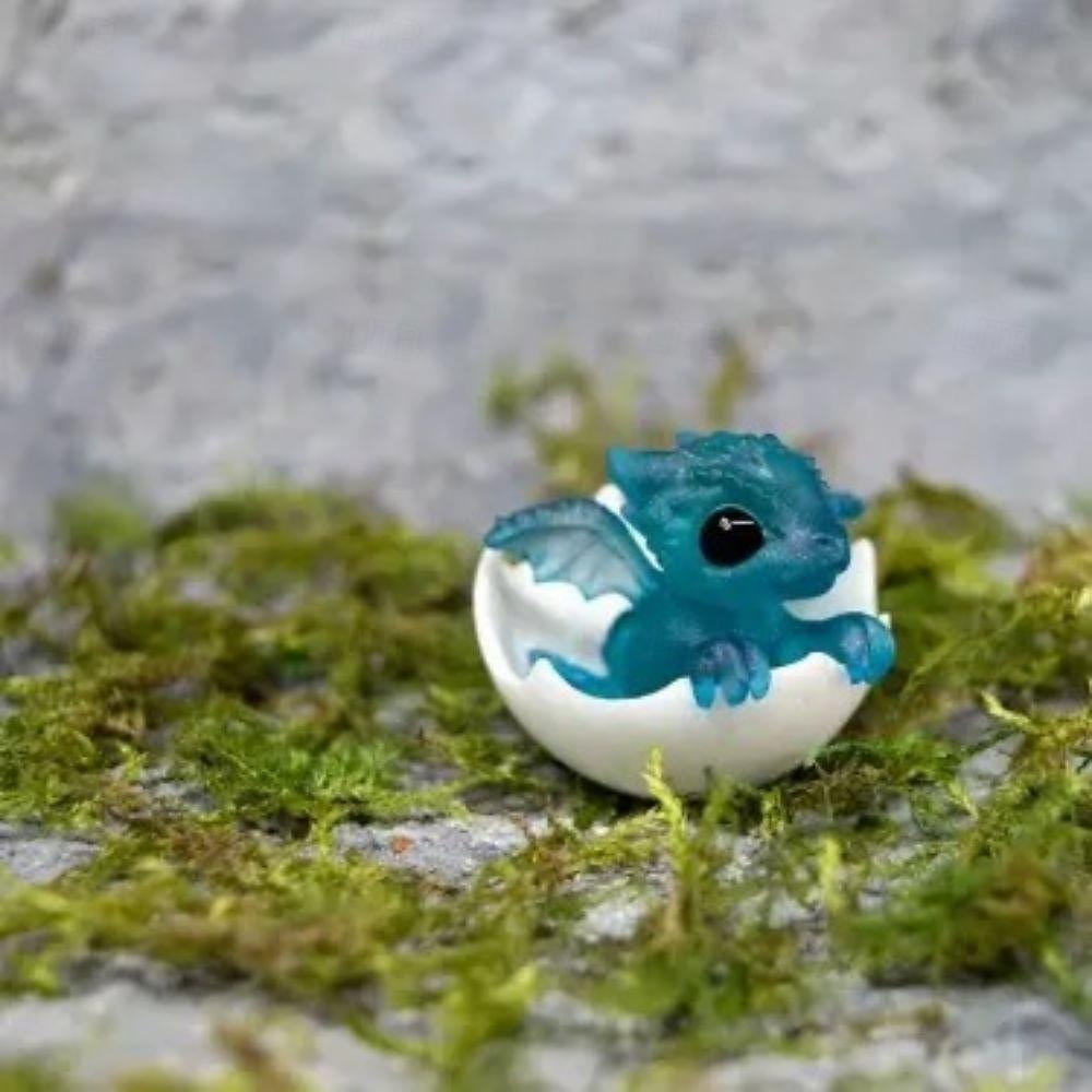 Newborn Dragon in Egg Figurine - Resin Fantasy Decor for Desk, Home, and Collectors - Mythical Creature Sculpture Adds Whimsical Charm 2025 - $18.99 –P9
