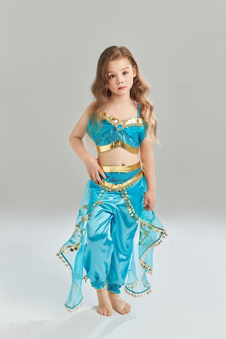 Aladdin Pohádka Princeznovské Jasmín Úbory Téma Party Kostým cosplay Filmové kostýmy for Dívčí Děti Karneval Večírek 2025 - $30.99 –P2