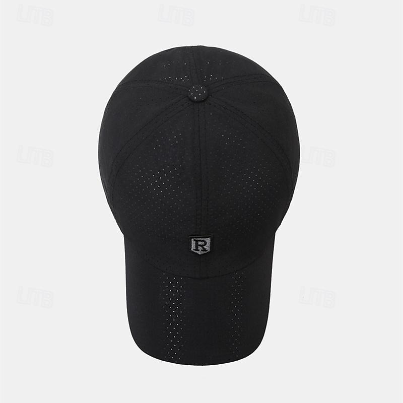 Herren Cap Basecap Sonnenhut Kappe Schwarz Weiß Polyester Modisch Brautkleider schlicht Strasse Täglich Glatt Einstellbar Sonnenschutz Atmungsaktiv 2025 - $8.99 –P9