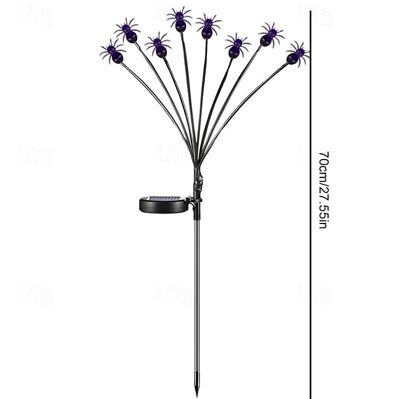 2pcs Halloween Solar Firefly Swing Spiders Light Purple Red Green Solar Outdoor Lawn Pathway Lights Waterproof Plug In the Ground Lamp Swing with the Wind for Outdoor Yard Garden Pathway Patio Decoration Lamp 2026 - $27.99 –P1