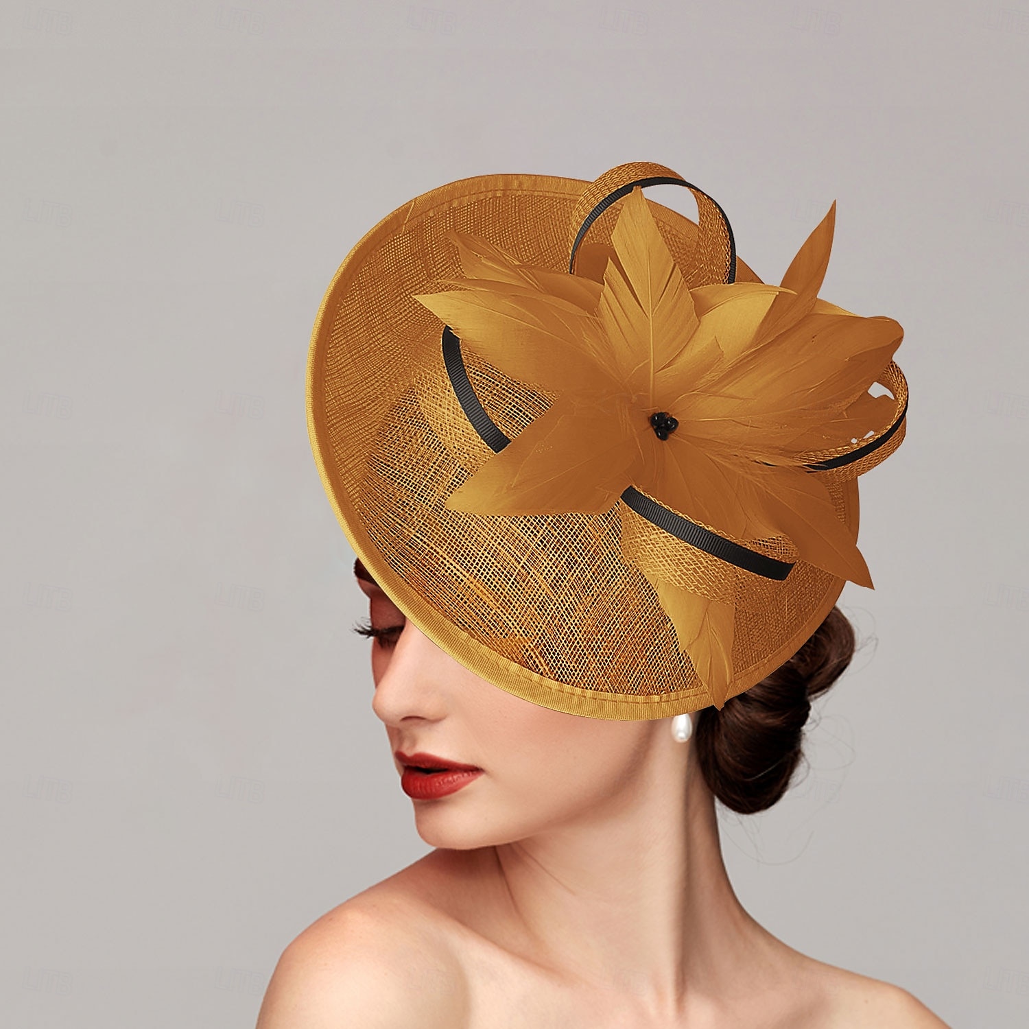 Fascinators Feathers Net Saucer Hat Wedding Horse Race Ladies Day Melbourne Cup With Feather Cap Headpiece Headwear dress to impress Race Day Dress 2025 - $39.99 –P5