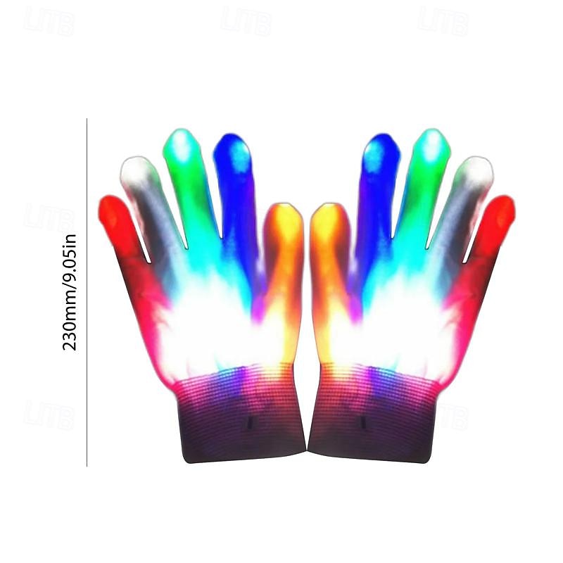 LED Hand Bone Glowing Gloves Halloween Skeleton Mitten Colorful Glow In The Dark Glove Holiday Stage Costume Supplies 2025 - $15.99 –P8