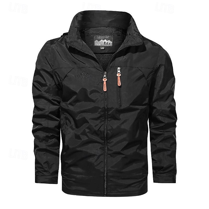 Voor heren Softshell jas Wandeljack Buitenshuis Winddicht Lichtgewicht Windjack Reizen Zwart Leger Groen Blauw Khaki Grijs 2025 - $32.99 –P9