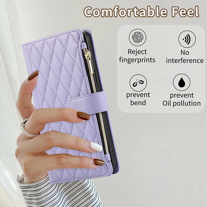 Phone Case For Samsung Galaxy iPhone 16 iPhone 15 Pro Max Plus iPhone 14 13 12 11 Pro Max Plus Mini Wallet Case with Stand Holder Magnetic Zipper Retro TPU PU Leather 2025 - $21.99 –P7