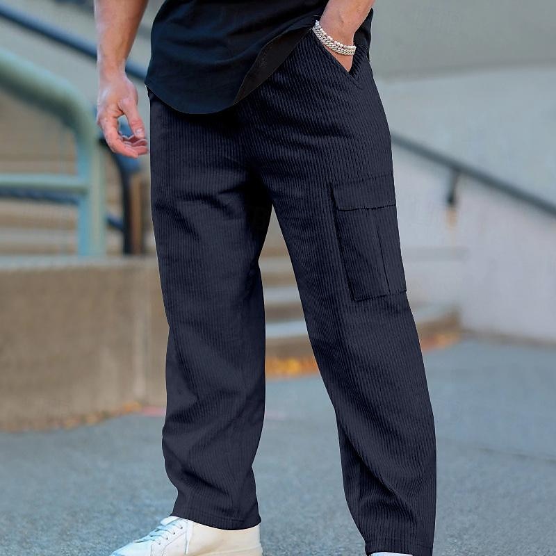 Men's Cargo Pants Tactical Pants Trousers Drawstring Elastic Waist Multi Pocket Plain Wearable Outdoor Daily Camping & Hiking Fashion Classic Black Army Green 2025 - $27.99 –P5