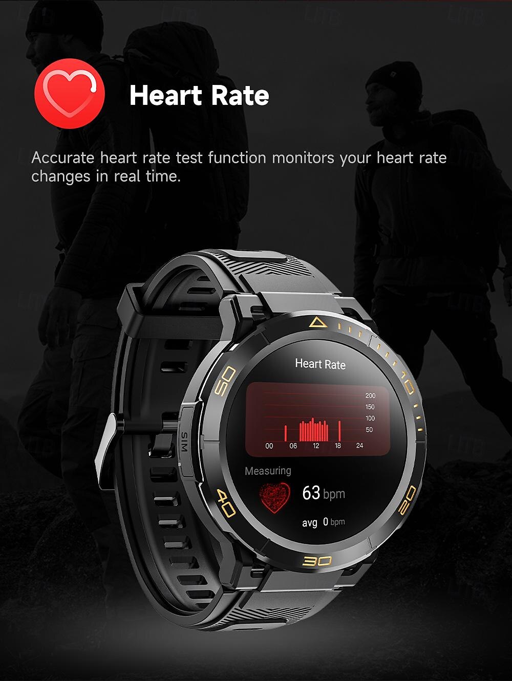 iMosi I6 Smart Watch 1.43 inch 4G LTE Cellular Smartwatch Phone 4G Pedometer Call Reminder Sleep Tracker Compatible with Null Men GPS Hands-Free Calls Waterproof IP 67 46mm Watch Case 2025 - $128.99 –P8