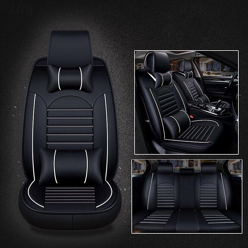 Car Seat Covers Full Set Compatible PU Front and Rear Split Bench 5- Seat Easy to Install Car Seat Covers 2025 - $327.29 –P2