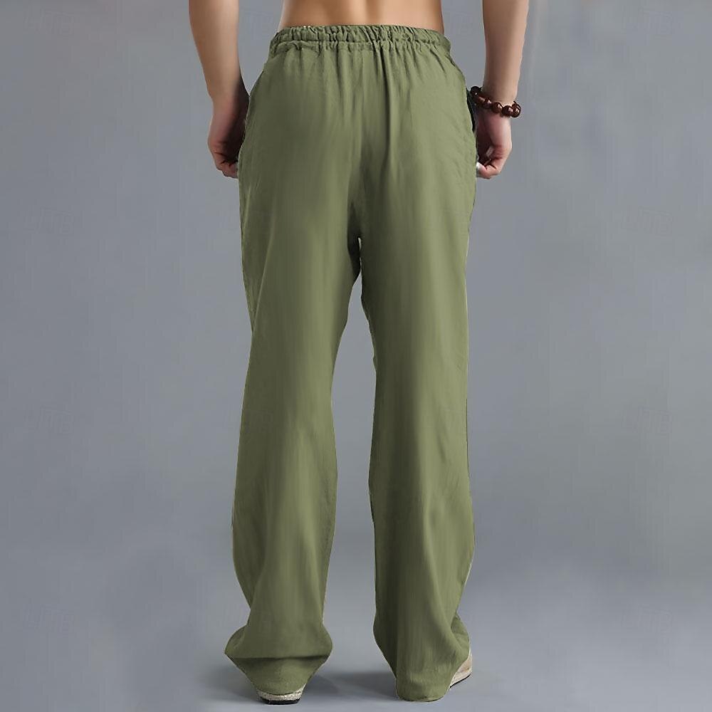 Pánské S lístky Kokosový strom Rostliny Plátěné kalhoty Kalhoty Volné kalhoty Středně vysoký pas prázdniny Havajské Etnický styl Venkovní Streetwear Elastický pas Jaro & podzim Podzim zima Trávov 2025 - $28.99 –P2
