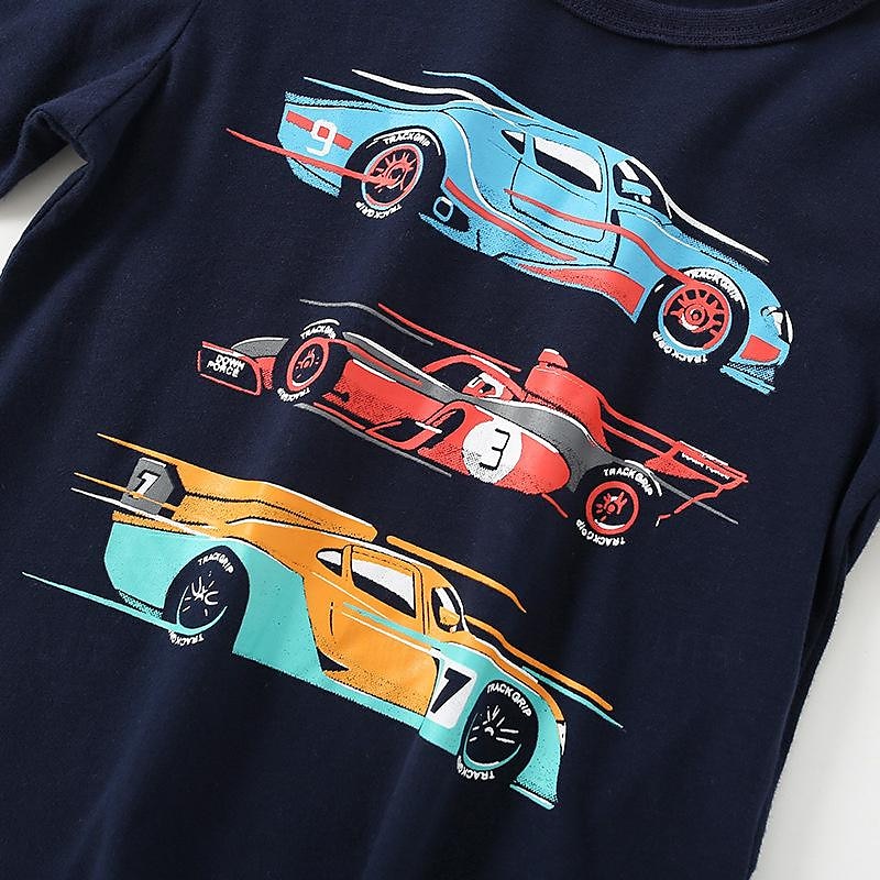 Băieți 3D Grafic Mașină Tricou Manșon Lung Primăvară Toamnă Modă De Bază Copii mici (4-7 ani) 4-7 ani Stil Nautic În aer liber Casual Zilnic Fit regulat 2025 - $10.49 –P6