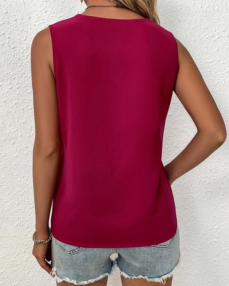 Damen Weiße Elegante Spitzen Tops Loch Bluse Spitzen Top Arbeit Ausgehen Vintage Stylisch Ärmellos Romantische Petite Tops Sommer Urlaub Trag Schwarz Sommer Frühling 2025 - $21.99 –P7