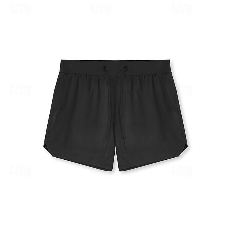 Hombre Pantalones Cortos Running Shorts de gimnasio Pantalones de chándal Correa Bolsillo con forro de compresión Cintura elástica Bermudas Interior Exterior Deporte Verano Secado rápido Ligero Suave 2026 - $16.49 –P4
