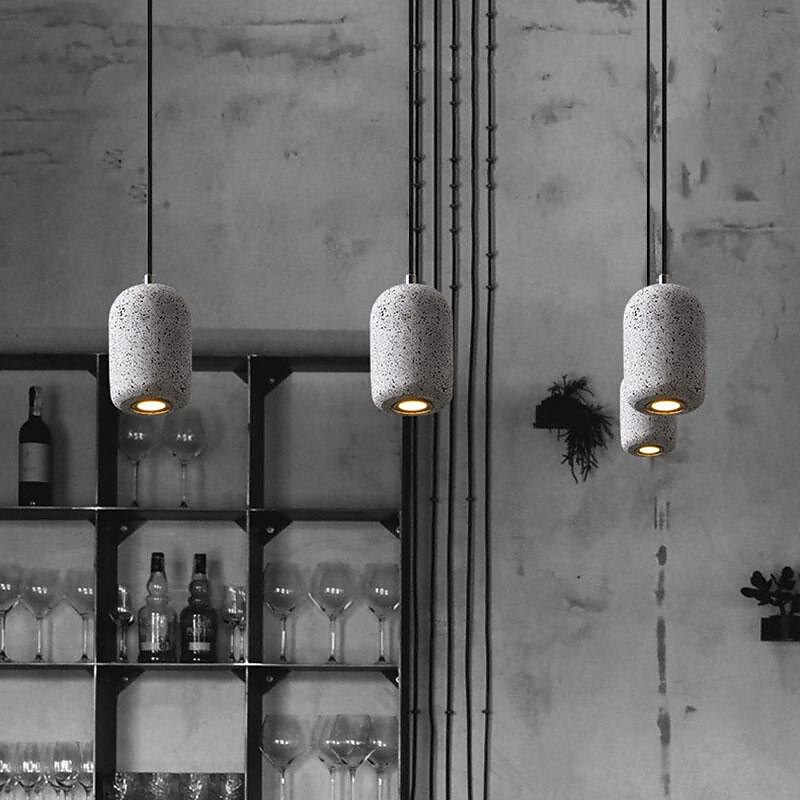 2026年 LED ペンダントライト E27 工業用テラゾ仕上げ吊り下げライト カラーセメントペンダントランプ 透明ガラスシェード シャンデリア 農家の玄関 ダイニングルーム キッチンアイランド用  コレクション – $74.99 –P7