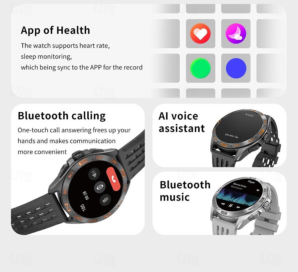 696 DTM1 Умные часы 1.43 дюймовый Смарт Часы Bluetooth Педометр Напоминание о звонке Датчик для отслеживания сна Совместим с Android iOS Женский Мужчины Хендс-фри звонки Напоминание о сообщении IP 67 2025 - $63.99 –P4