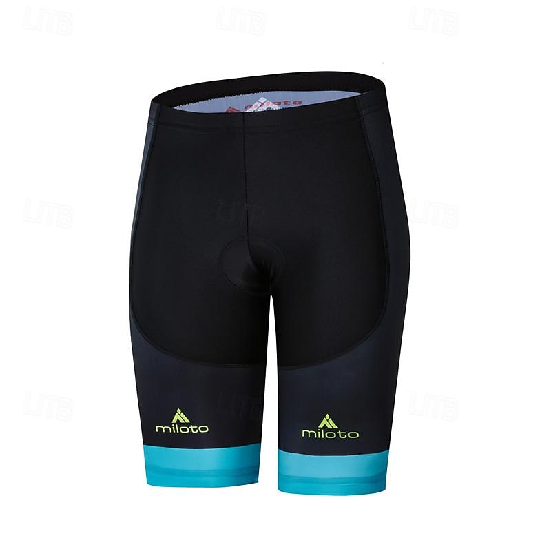 2026年 ミロト 女性用 幾何学的な バイクショーツ パッド入りサイクリングショーツ バイク ショートパンツ パッド入りショーツ スリムフィット スポーツ 速乾性 高弾性 快適 高通気性 ブラック ネービーブルー 衣類 サイクルウェア  コレクション – $42.99 –P5