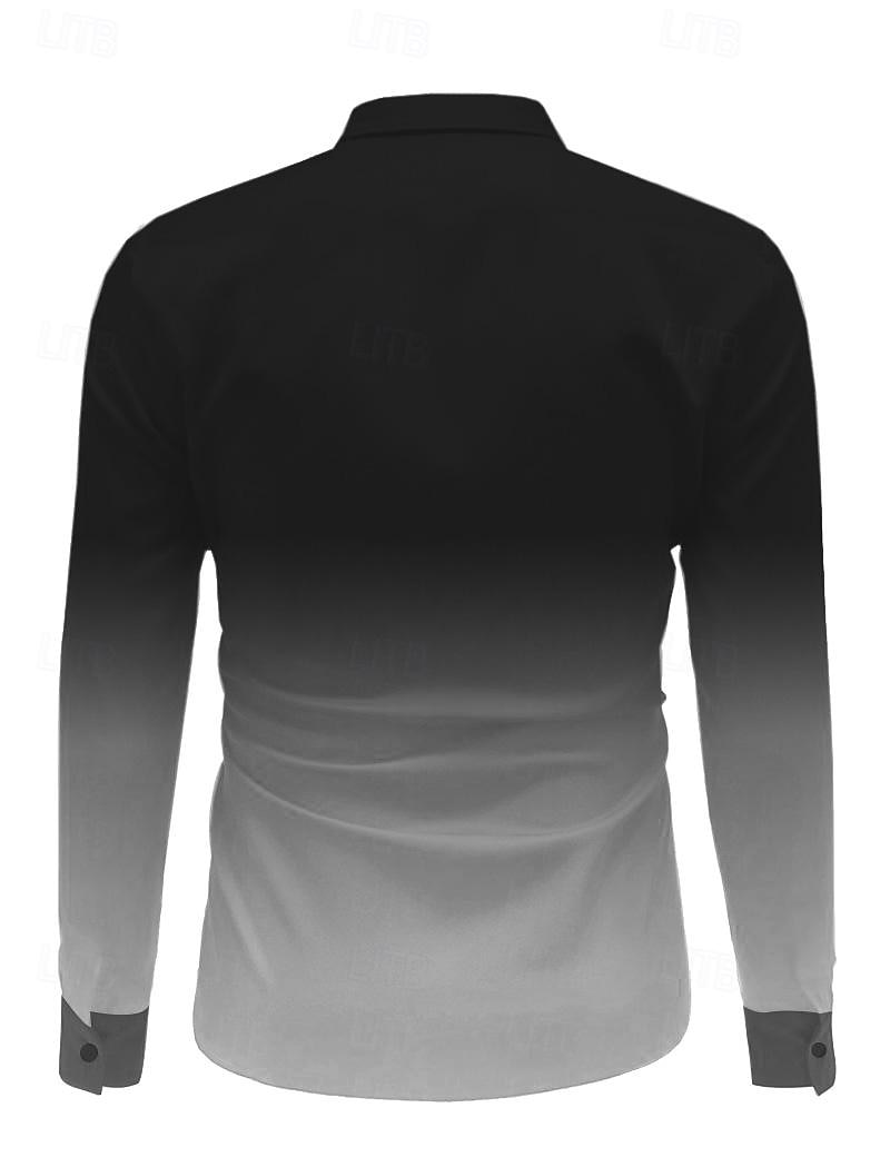 Herren Hemd Satinhemd Oberhemd Knopfhemd Formal Schwarz Blau Langarm Umlegekragen Sommer Frühling Bekleidung Knopf 2025 - $27.99 –P2