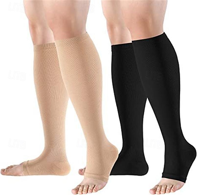 Calze a compressione Calze sportive Calzini da corsa 1 paio Di base Per donna Calzini a tubo Traspirante Comodo Allenamento in palestra Calcio Corsa Jogging Ciclismo Gli sport Tinta unita Nylon Nero del 2025 a $7.59 –P3
