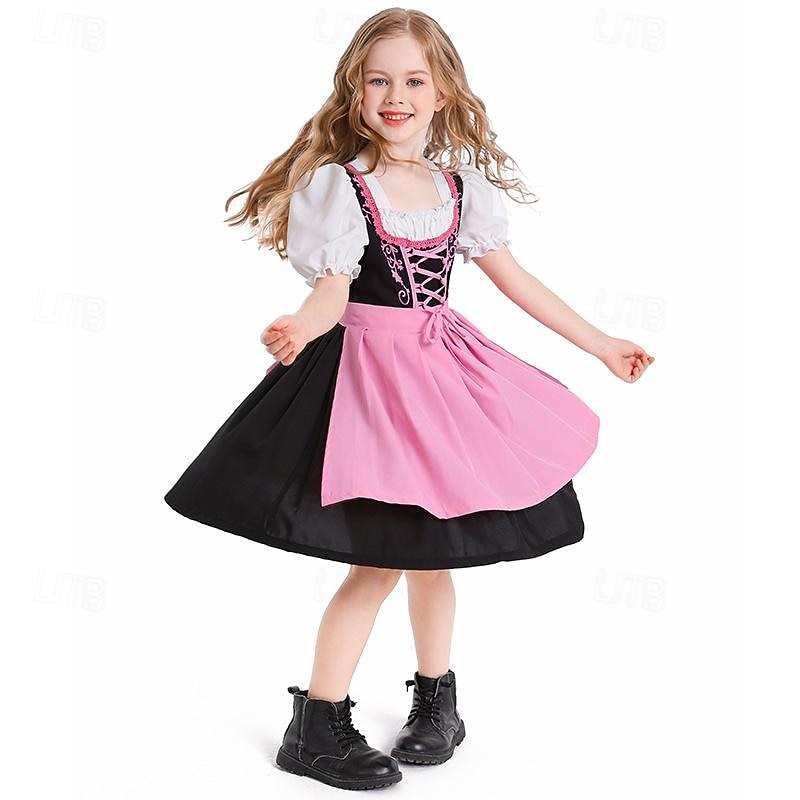 Halloween Oktoberfest Dress Dirndl Trachtenkleider Oktoberfest / Beer Bavarian Wiesn Wiesn Girls' Traditional Style Cloth 2026 - $40.99 –P4
